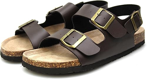 two strap buckle sandals