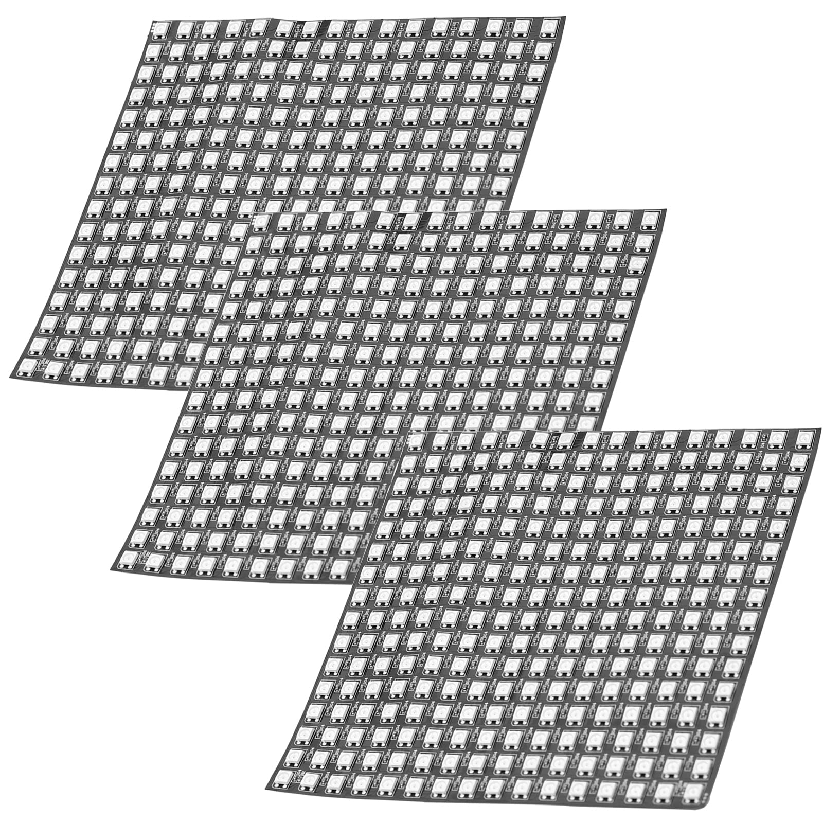 AZDelivery 3 x RGB LED Panel WS2812B 16x16 256 LEDs Flexible Led Module 5050SMD IC Single Addressable Full Color Functions with DC5V Compatible with Raspberry Pi