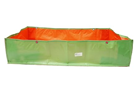 Bio Blooms Agro India Private Limited 100% UV Treated Plastic Grow Tub with Clip Holes for Terrace Gardening - Grow Vegetables, Fruits, Onion & Other Leafy Vegetables, 48 x 24 x 12 inch - Green