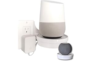 The Easy Outlet Shelf by Mount Genie - Works with All Outlets - Easy Quick Install - Hidden Cord Storage - Great for Google H