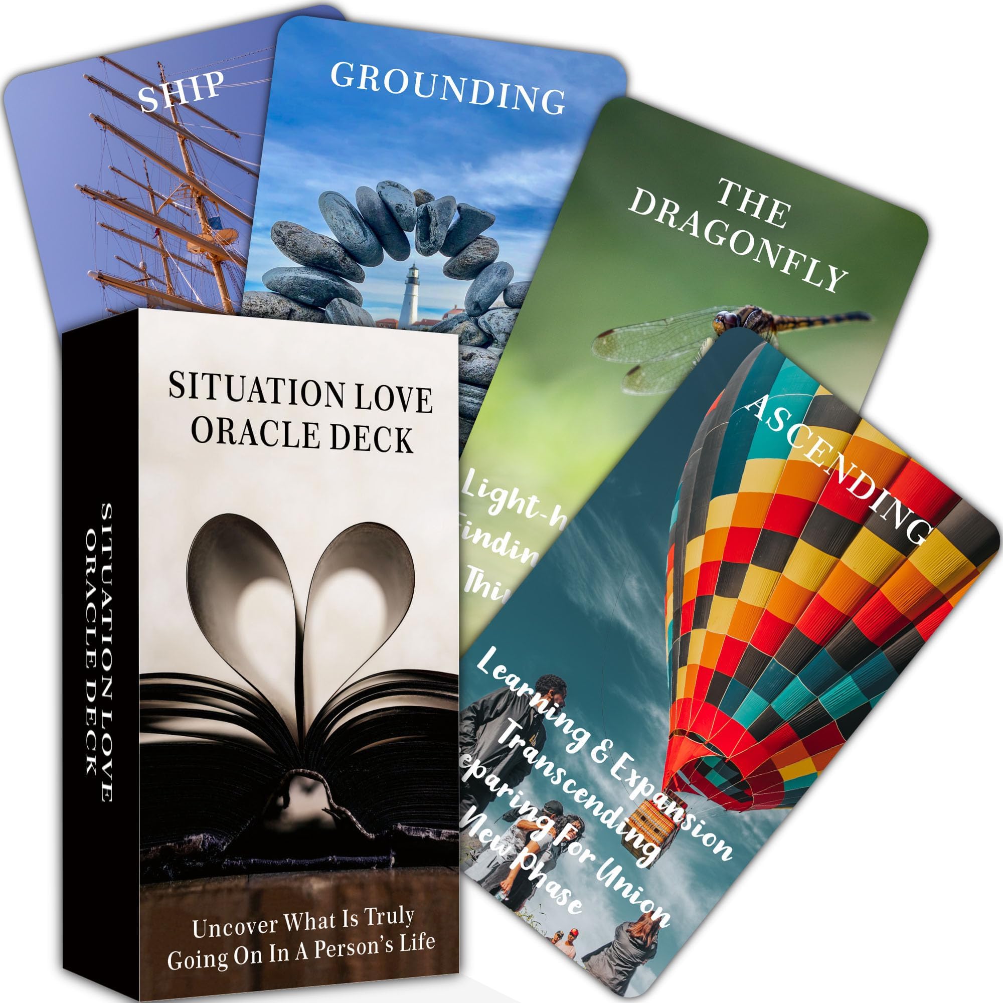 QCFQCF Love Oracle Cards Decks, Situations Love Oracle Deck, Oracle Cards for Beginners, Clarification Love, Friends, Career Related