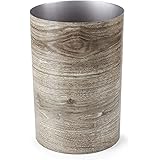 Umbra Treela Small Trash Can – Durable Garbage Can Waste Basket for Bathroom, Bedroom, Office and More | 4.5 Gallon Capacity with Stylish Barn Wood Exterior Finish