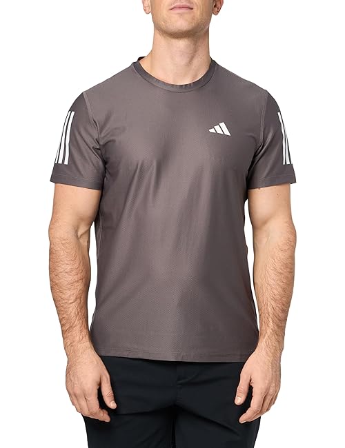 adidas Men's Tall Size Own The Run T-Shirt, Charcoal