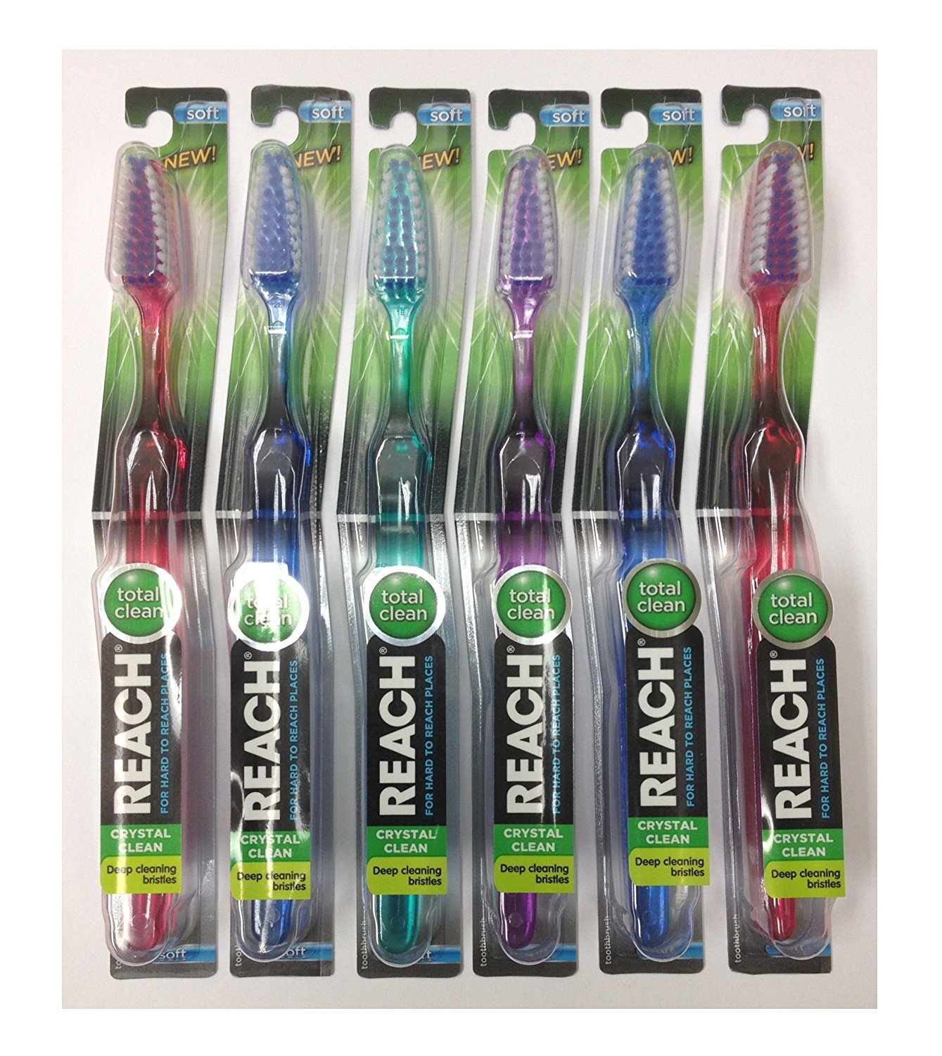 Reach Toothbrush Crystal Clean Soft 10 (Pack of 6) 6 Count eBay