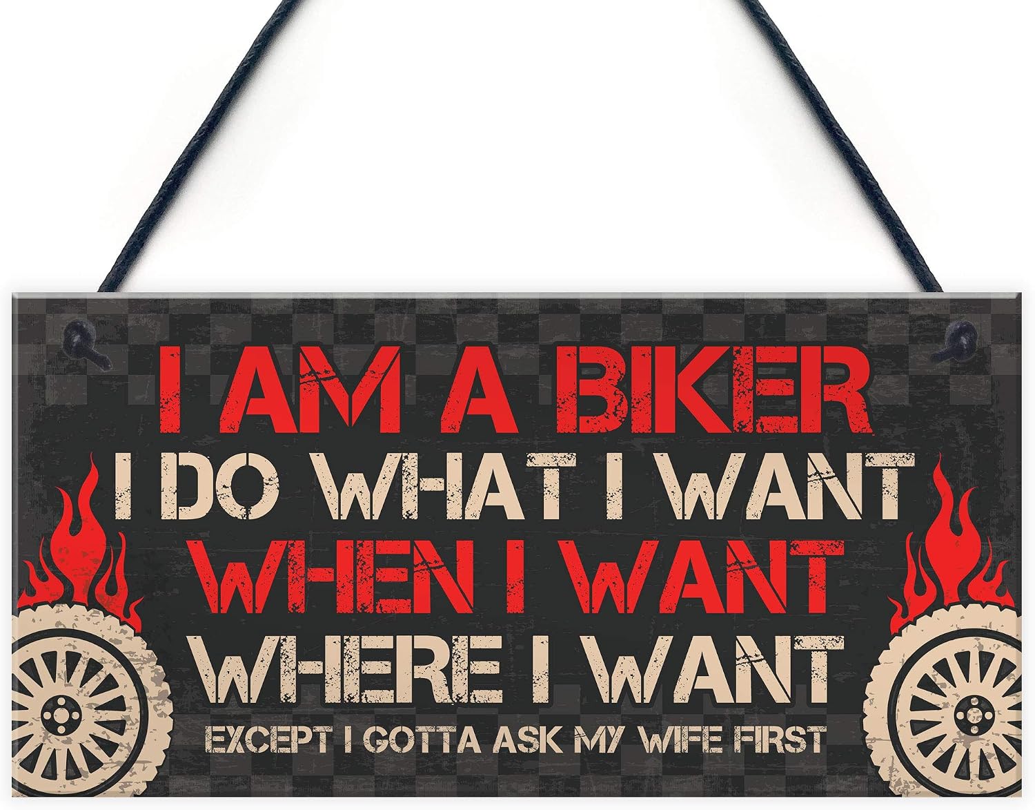 Red Ocean BIKER Gifts For Men Gift For Motorbike Motorcycle Lovers Garage Man Cave Sign Gift For Dad Grandad Son Brother