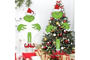 CZLOTYH Large Christmas Tree Decorations Funny Christmas Tree Topper Ornament Xmas Tree Decor for Holiday Home Party Supplies Decorations (Color 3)