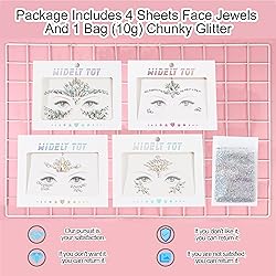 4 Sheets Euphoria Face Gems+10g Chunky