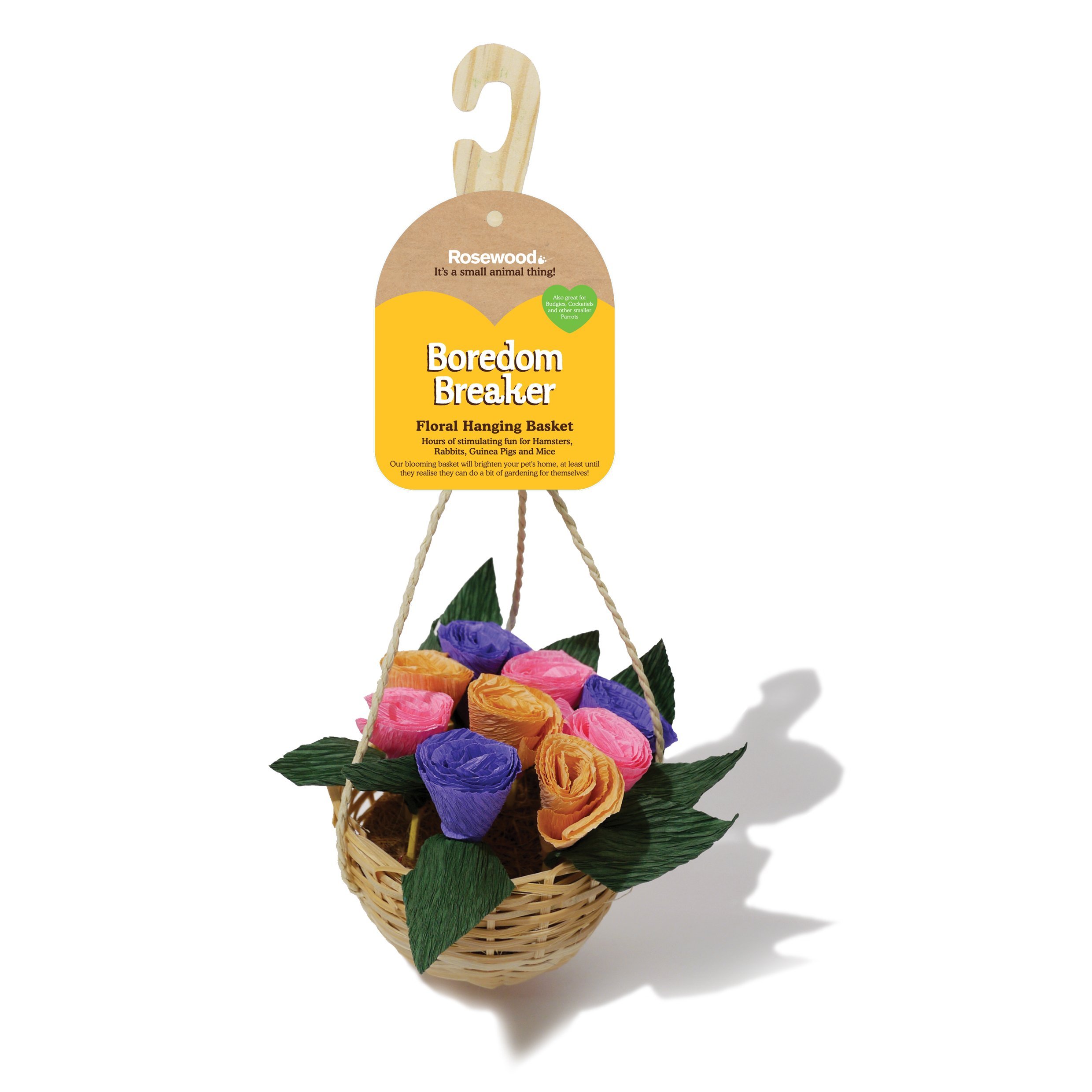 Rosewood Boredom Breaker Floral Hanging Basket, Toy for Small Animals