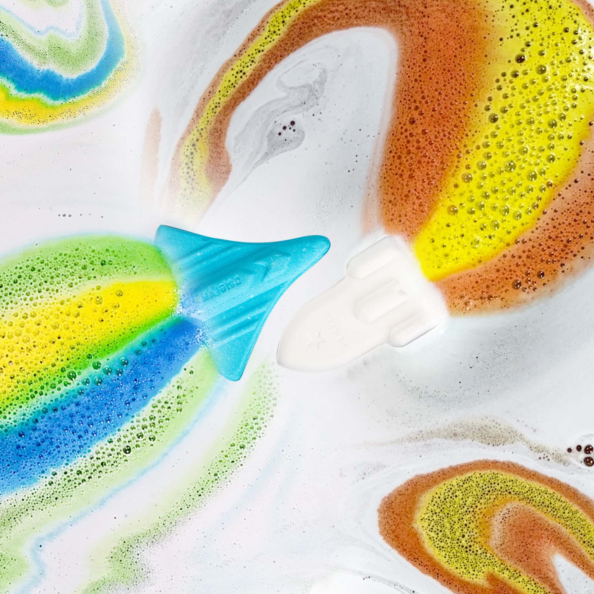 ORIGLAM Badebomben für Kinder, Kleinkinder, Space Shuttle & Rakete Badekugeln für Jungen, Regenbogen-Badebombe mit Spezialeffekt, Geburtstag/Thanksgiving/Weihnachtsgeschenke für Kinder, 85 g × 4 ct 2