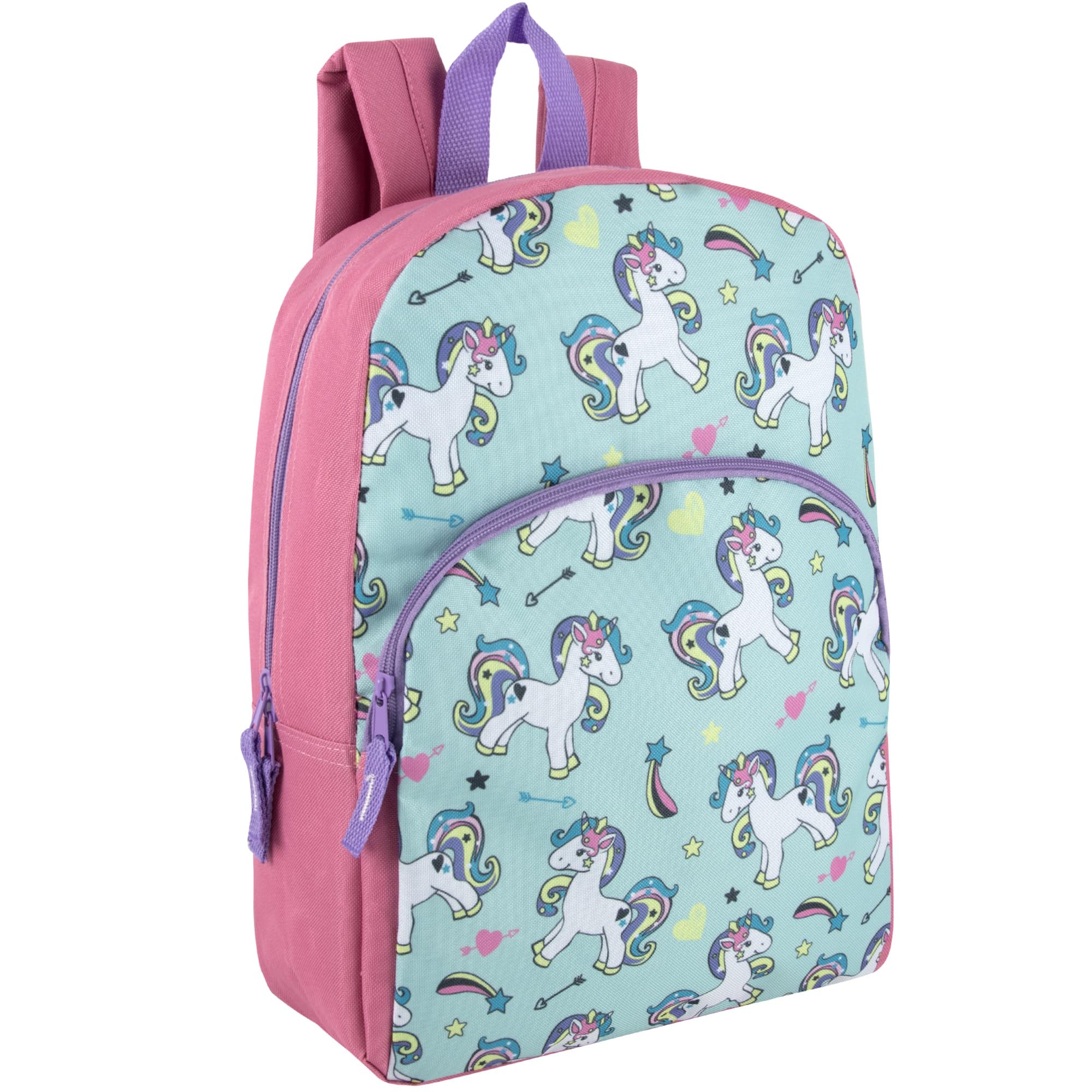 Photo 1 of 15 Inch Kids Backpacks for Boys & Girls | Preschool, Kindergarten, Elementary School Backpacks with Adjustable, Padded Straps (Upbeat Unicorns)