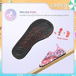 CROVA Toddler Kids Water Shoes Quick Dry Aqua Socks