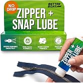 Zipper Wax Zip Lube, Marine Grade Zipper Lubricant Stick and Tool for Boat | Canvas, Bimini Snaps, Metal Zippers, Jackets, Coolers, Vinyl Panels, Wetsuits, Drysuits, No Oil Mess