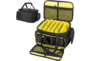 Muscab DJ Cable File Bag DJ Cable Organizer Bag Gig Bag with 6 Detachable Dividers for Cords, DJ Gear,Sound Instrument and Accessories (12.2x8x7 Inch)