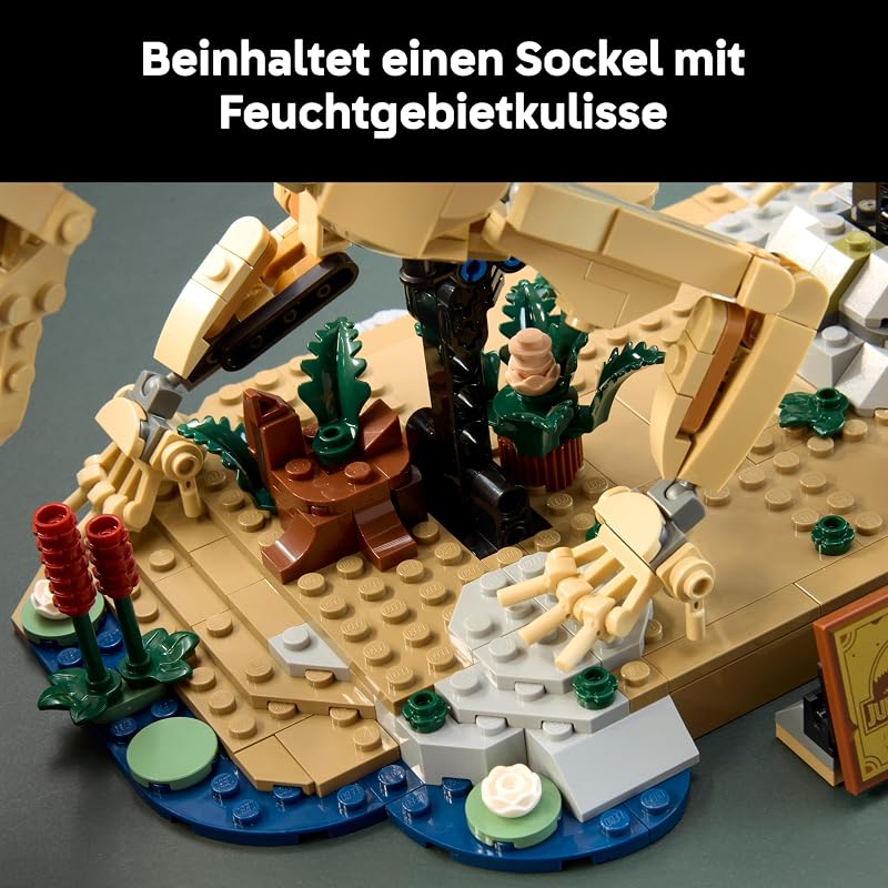 Jurassic World Dinosaurier-Fossilien: Triceratops - Modellbau für Erwachsene mit der Minifigur Dr. Gerry Harding - DIY Deko fürs Regal - Geschenkidee für Jurassic Park Fans - 77985