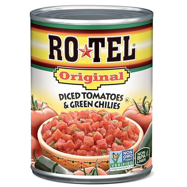 ROTEL ORIGINAL DICED TOMATOES AND GREEN CHILIES, PERFECT...
