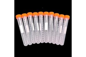 Bipee Conical Centrifuge Tubes 15mL, 100PCS Pack Sterile Plastic Test Tubes with Screw Caps, Polypropylene Container with Graduated and Write-on Spot, Non-Pyrogenic, DN/RNase Free