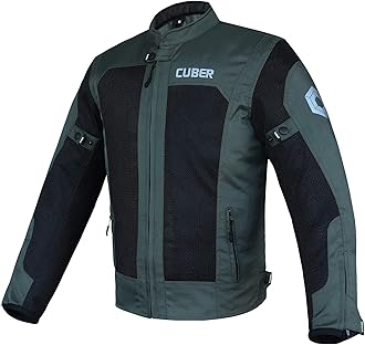 Cuber Mens Motorcycle Jacket With Armor Mesh Cordura 600D Adventure Motorcycle Jackets Mens Breathable Riding Jackets For Motorcycles Men Textile Reflective Protective Jacket For Men Motorbike Gear