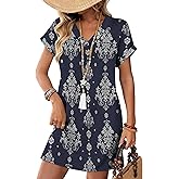 WIHOLL Dresses for Women 2026 Casual Summer Tshirt Dress Wedding Guest Dresses Short Sleeve Fashion Beach Vacation Clothes