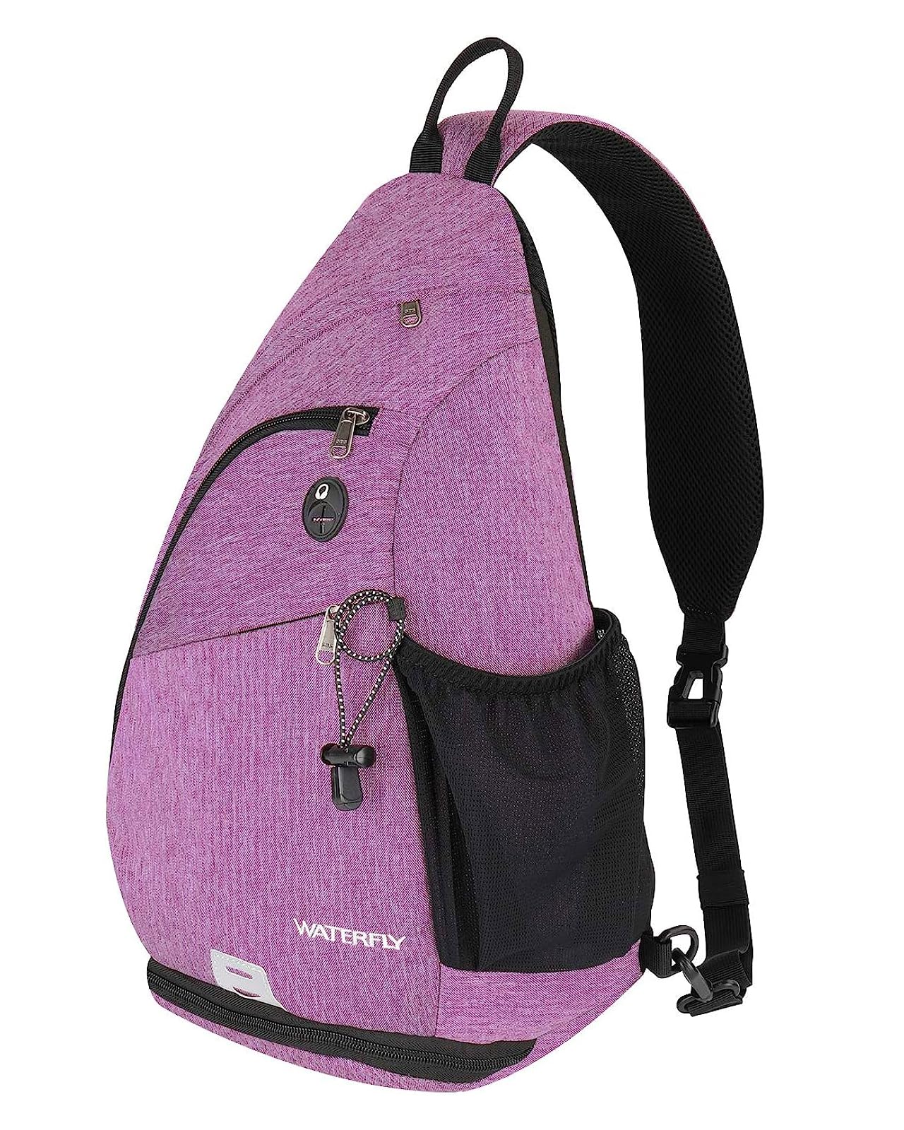 Waterfly Sling Bag Cross Body Bag Small Chest Bag Shoulder Backpack Single Strap Backpacks for Women and Men (Purple)