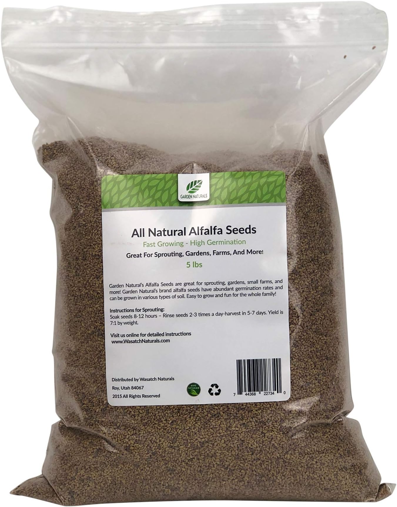 Alfalfa Seeds 10 Lbs High Germination by Garden Naturals