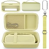 co2CREA Hard and Silicone Case Replacement for Bose New SoundLink Flex 2nd Gen Bluetooth Portable Speaker, with Carabiner and Shoulder Strap (Citrus Yellow Case)
