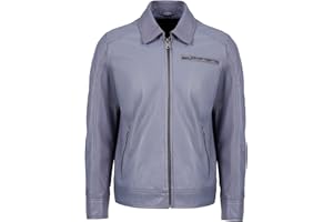 Rauly Polo Collar Premium Leather Jacket Men - Old School Classic Style Everyday Wear Real Lambskin Mens Leather Jacket