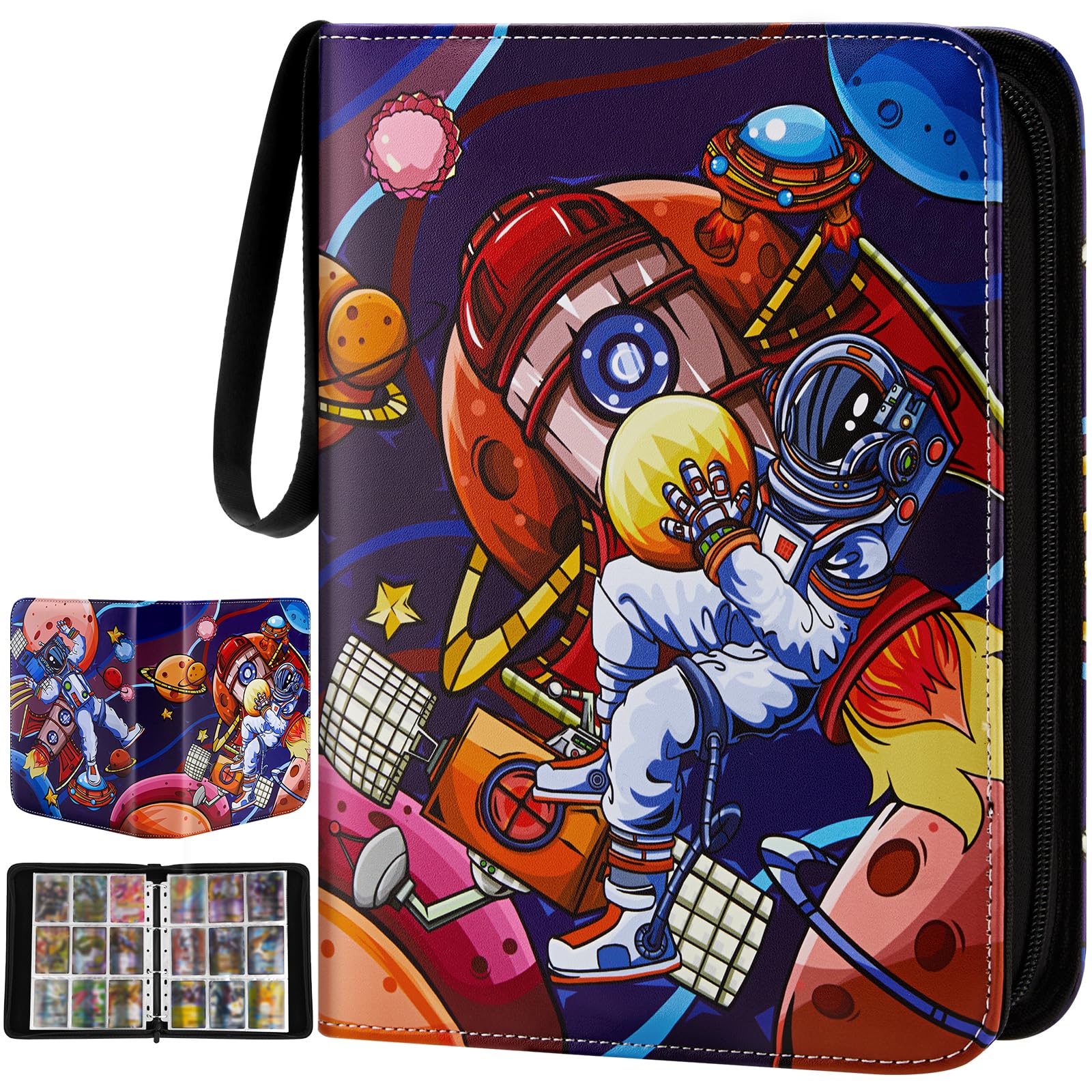 Trading Card Binder, Blue astronaut 900