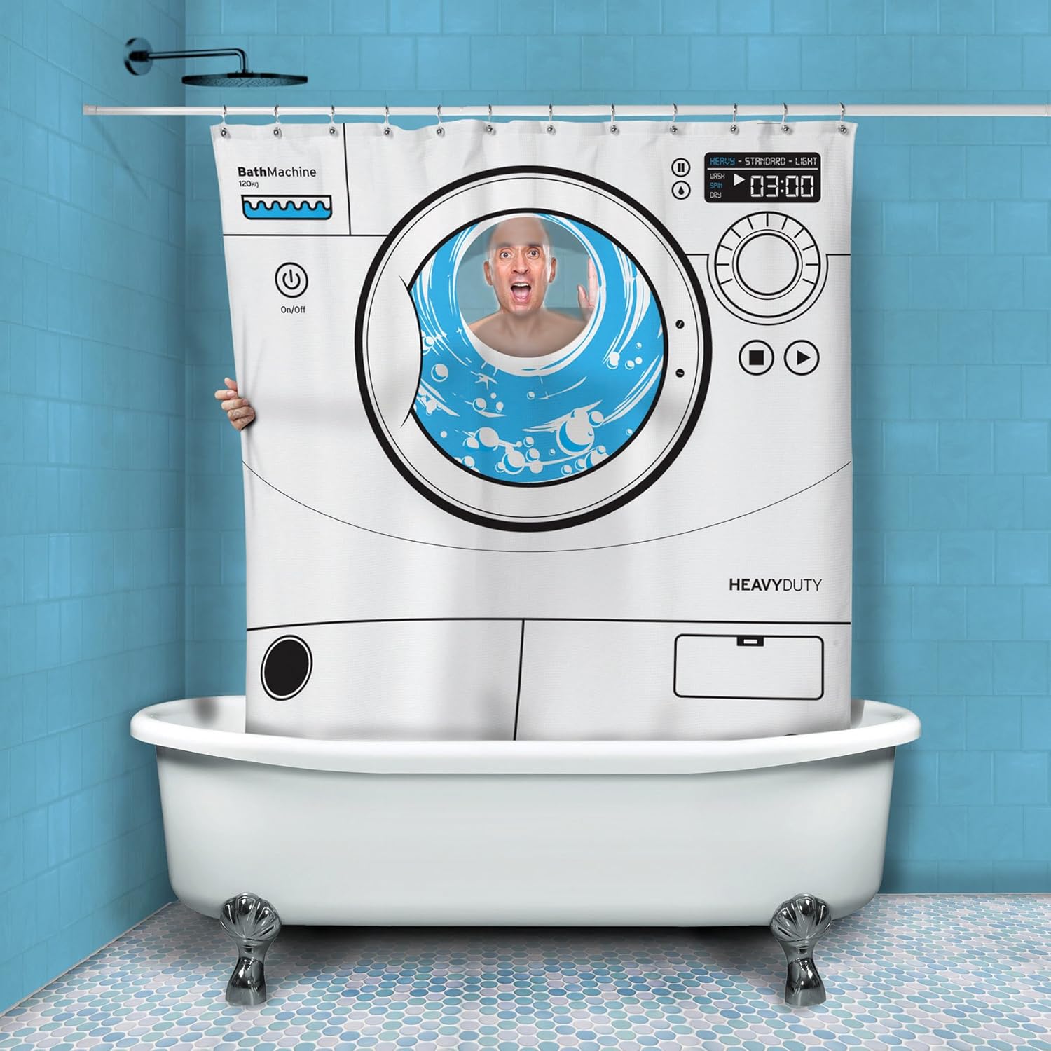 Washing Machine Shower Curtain Amazon Co Uk Kitchen Home