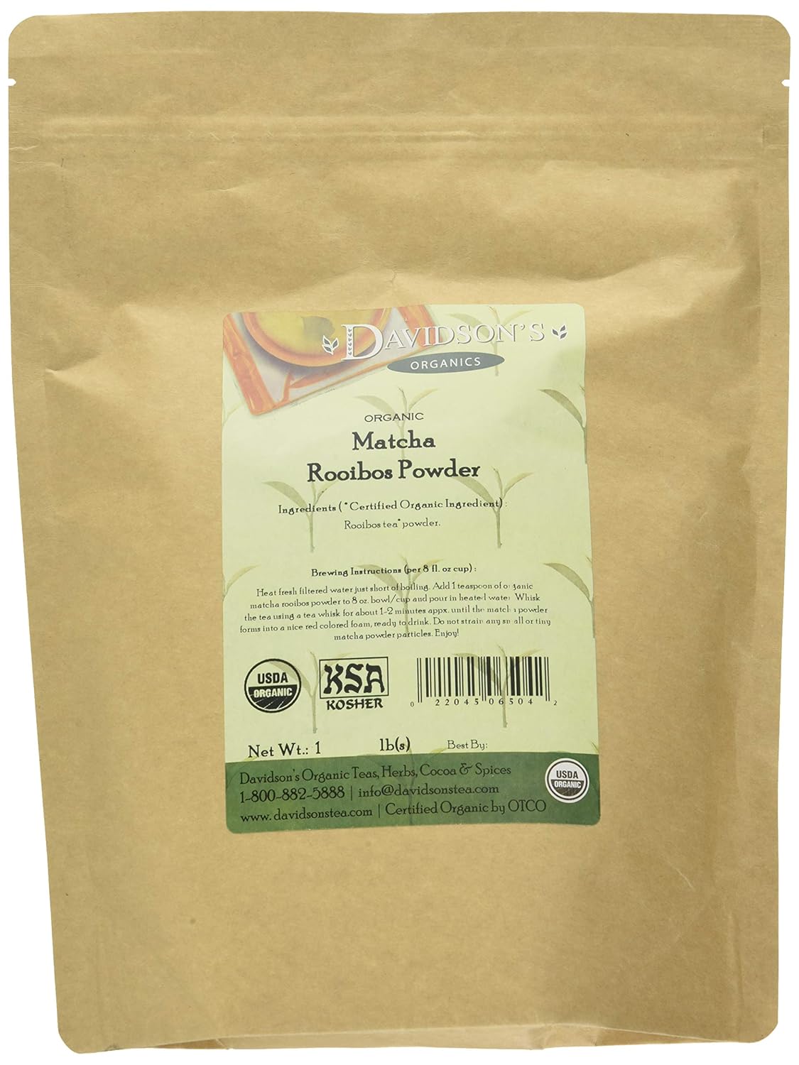 Davidson's Tea Bulk, Gunpowder Green, 1-Pound Bag: Grocery & Gourmet Food