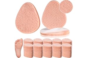 Jiuguva 60 Pack Metatarsal Foot Pads 0.25 Inch Thick Ball of Foot Cushions Adhesive Metatarsal Pads Soft Metatarsal Felt Pads for Women and Men Forefoot Support Pain Relief (Nude)