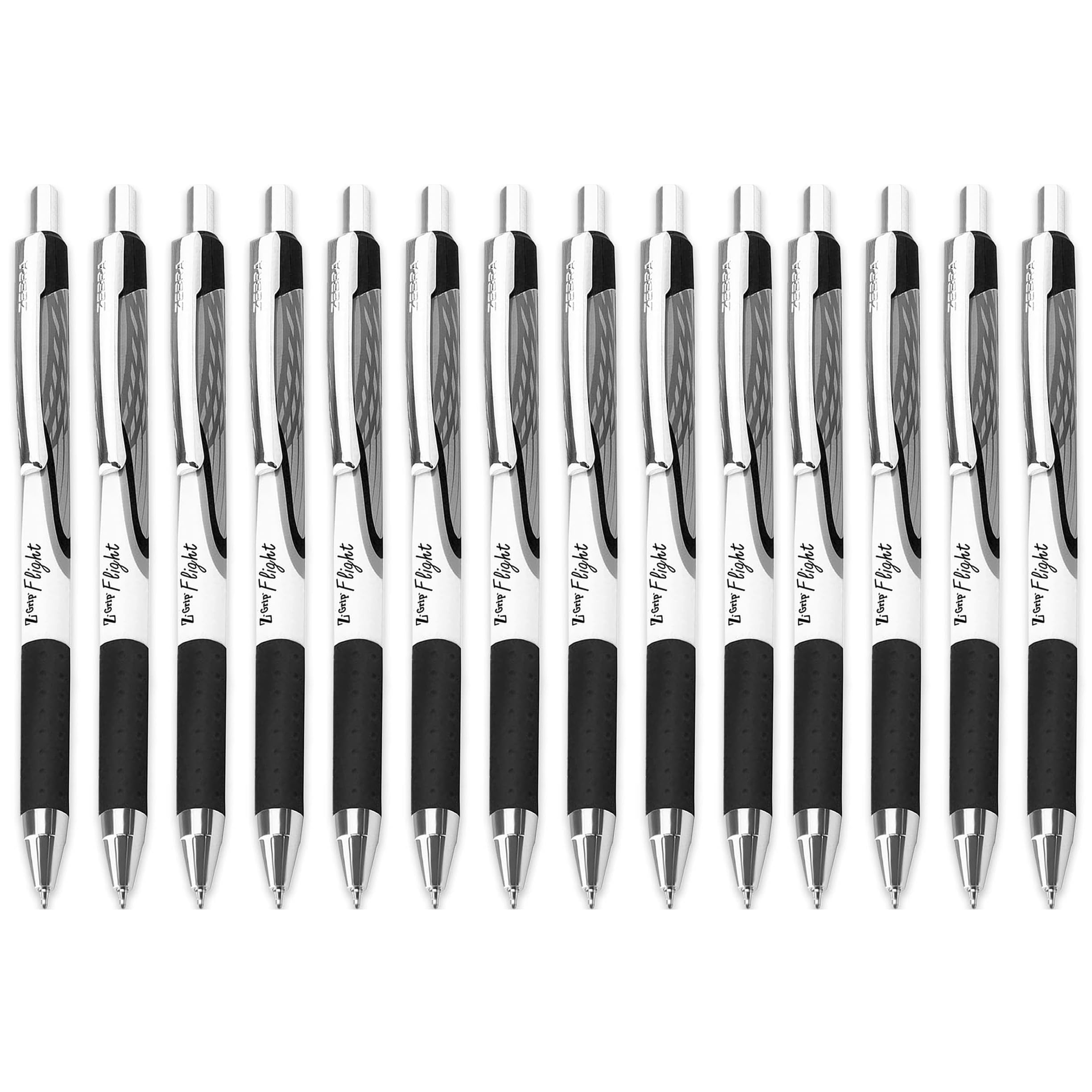 Zebra Classic Z-Grip Flight Ballpoint Pens - 1.2mm - Black Ink (Pack of 14)