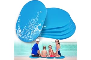 JZHLLA 5PCS Pool Seats for Edge of Pool Soft Oval Foam Poolside Seating Mat 19x14 in Pool Cushions for Side of Pool Heat-Resistant Poolside Cushions for Lounging,Swimming,Water Party