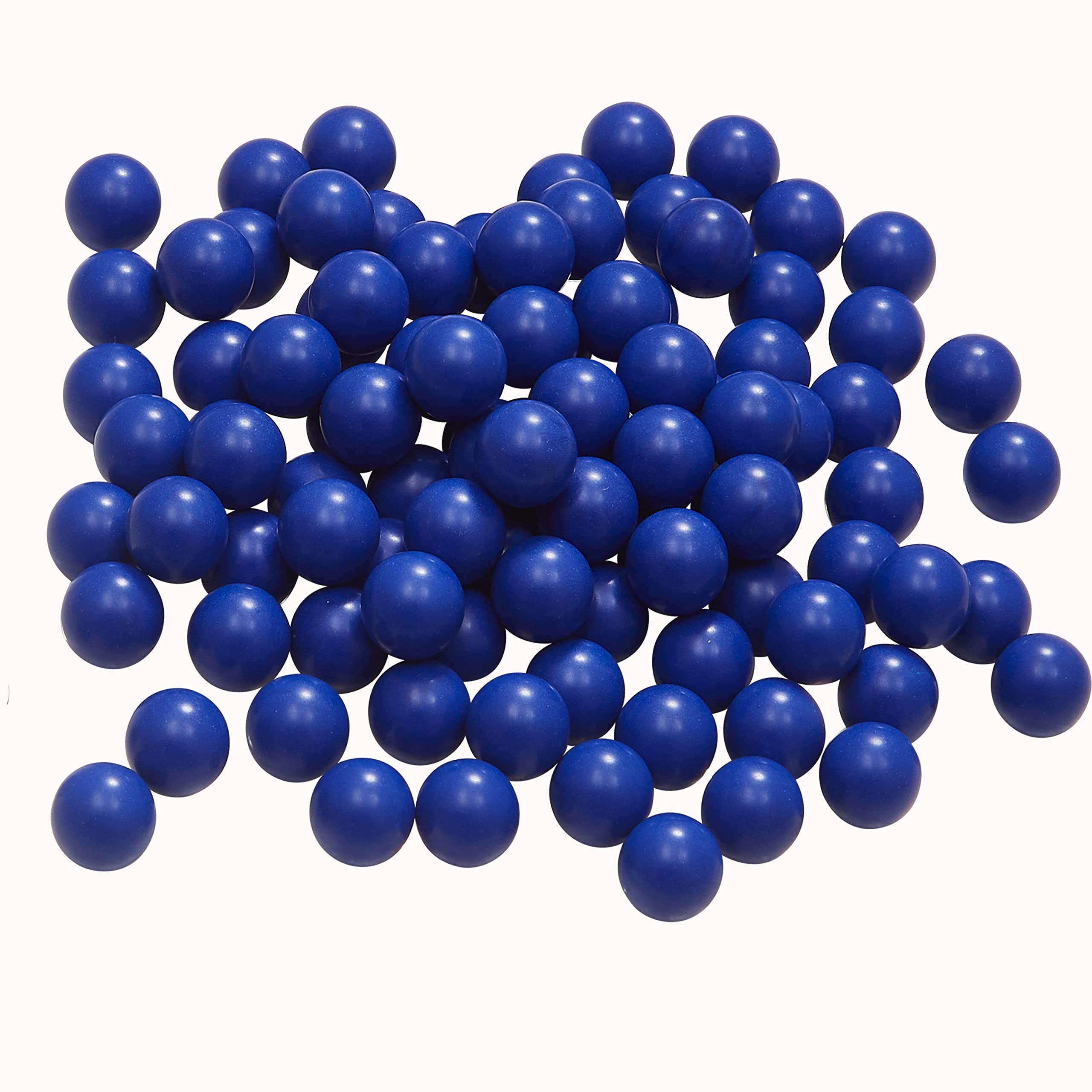 Photo 1 of 100 Counts 50 Cal. Solid Nylon Balls for Tr50/BP50/HDP50/HDR50, Reusable .50 Caliber Hard Plastic Projectiles Paintball Pellets for Self Defense and Target Practice(Blue)