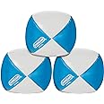 Duncan Toys Juggling Balls, Multicolor, Vinyl Shells, Circus Balls with 4 Panel Design, Plastic Beans, 3 Pack, Blue & White
