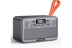 Portable Power Station, PowerUrus 28,000mAh Solar Power Bank, LiFePO4 Battery Backup with 100W/110V AC Outlet, DC & PD Fast C