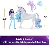 Unicorn Academy Layla & Glacier Set with 2 Riding Accessories Hair Tool view 2