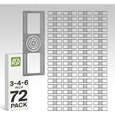 ASD 72 Pack New Construction Mounting Plate, 3/4/6 Inch Wafer Light Bracket | Universal Light Fixture Mounting Bracket for LED Recessed Lighting, Flat Galvanized Steel Wafer Light Rough In Plate