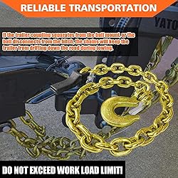 YATOINTO Grade 80 Trailer Safety Chain 36 Inch with