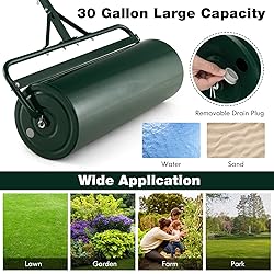 Goplus Lawn Roller, Push/Tow-Behind Lawn Roller, 30