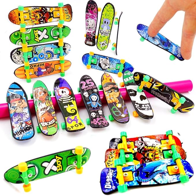 German Trendseller 12 x Fingerskateboard - für Kinder - NEU - ?Kindergeburtstag ? Mitgebsel ? 12 Stück