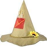 SATINIOR Scarecrow Hat Scarecrow Costume Hats Felt Scarecrow Hat Scarecrow Costume Accessory for Halloween Costume Party Cosplay Party, Multicolor, Medium