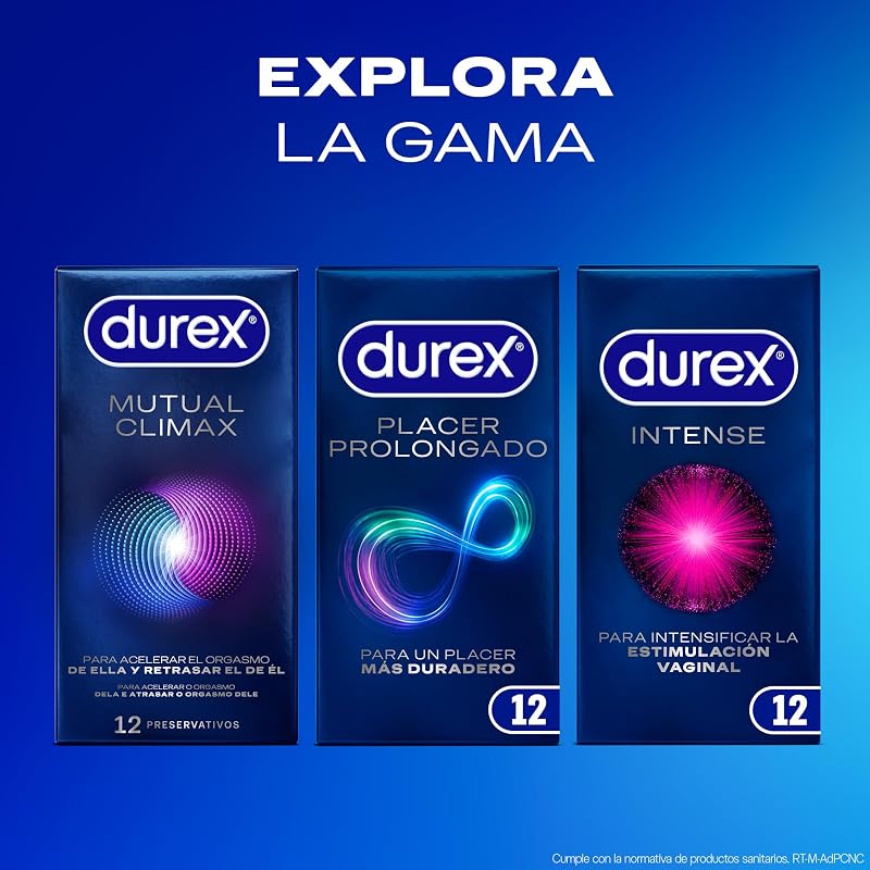 Pacote de preservativos durex prazer prolongado, para prazer mais duradouro, 96 preservativos