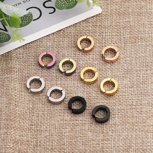 NEWITIN 12 Pairs Magnetic Earrings for Men Clip on Earring