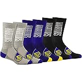 Ultra Game Men's NBA Official Athletic Cushioned Vertical Attack Team Crew Socks-3 Pack