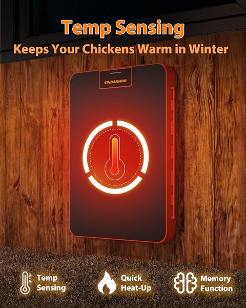 CHICK BROODER BOX HEAT PLATE,CHICKEN COOP HEATER WITH TEMPERATURE SENSOR – HEATING PANEL FOR BABY CHICKS – CHICKENS WARMER FOR WINTER – RADIANT HEATERS BROODING FOR OUTDOOR POULTRY (ORANGE)