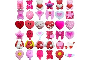 PRAABDC 36 Pcs Valentines Squishy Toys, Mochi Toys for Valentines Party Favors, Squishies Toy for Classroom Prizes, Goodie Bag Stuffers, Basket Stuffers, Valentines and Birthday Gifts for Kids