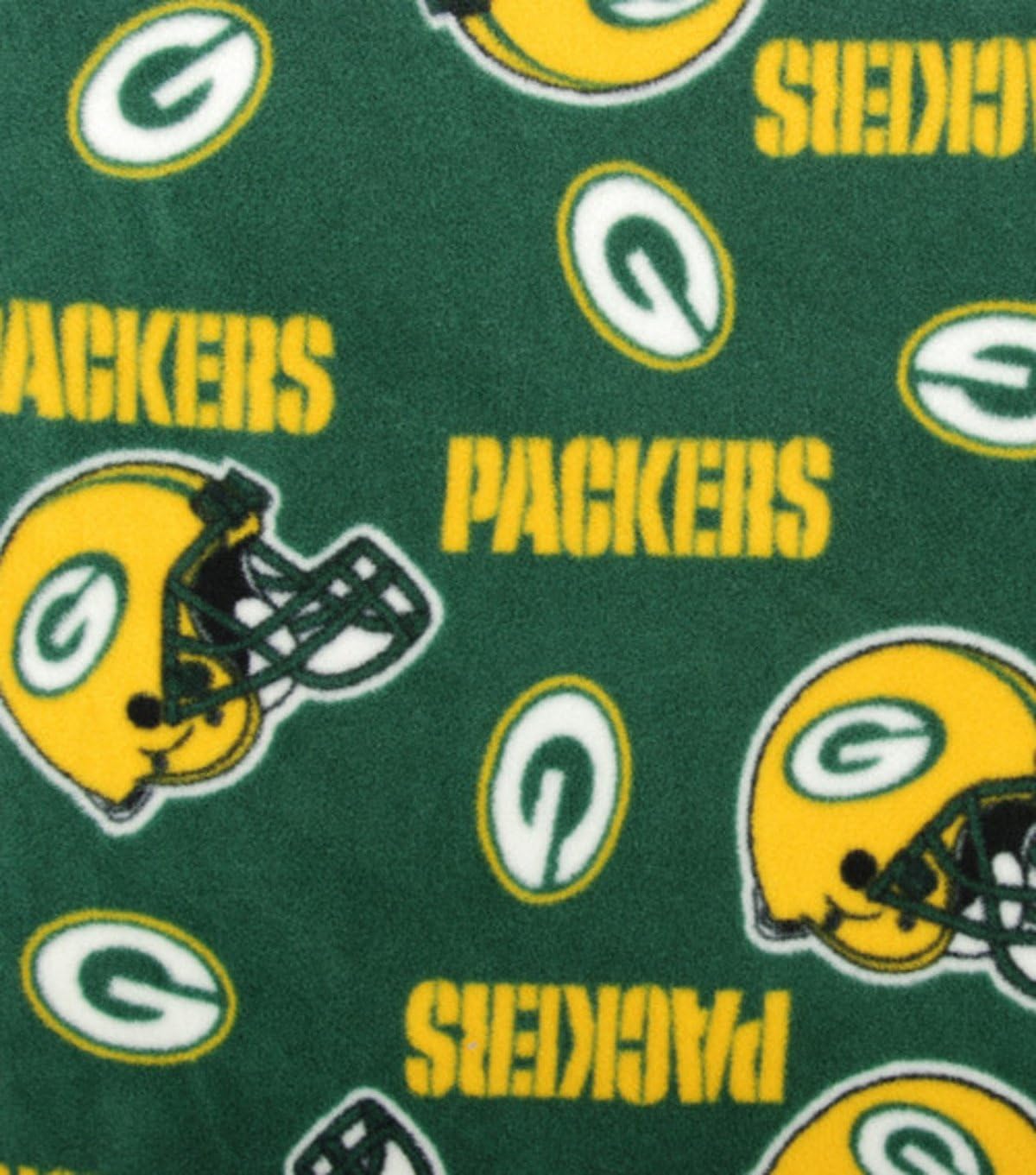 Nfl Green Bay Packers Football Fleece Fabric Print By The Yard Amazon Co Uk Kitchen Home