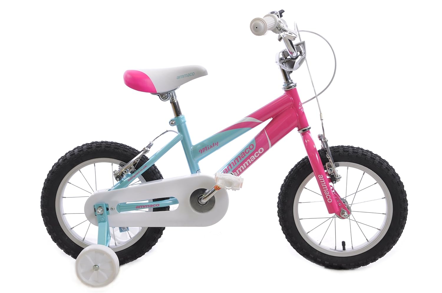 AMMACO 14" MISTY GIRLS BIKE AGE 4 YEARS + BMX PINK AND BLUE WITH