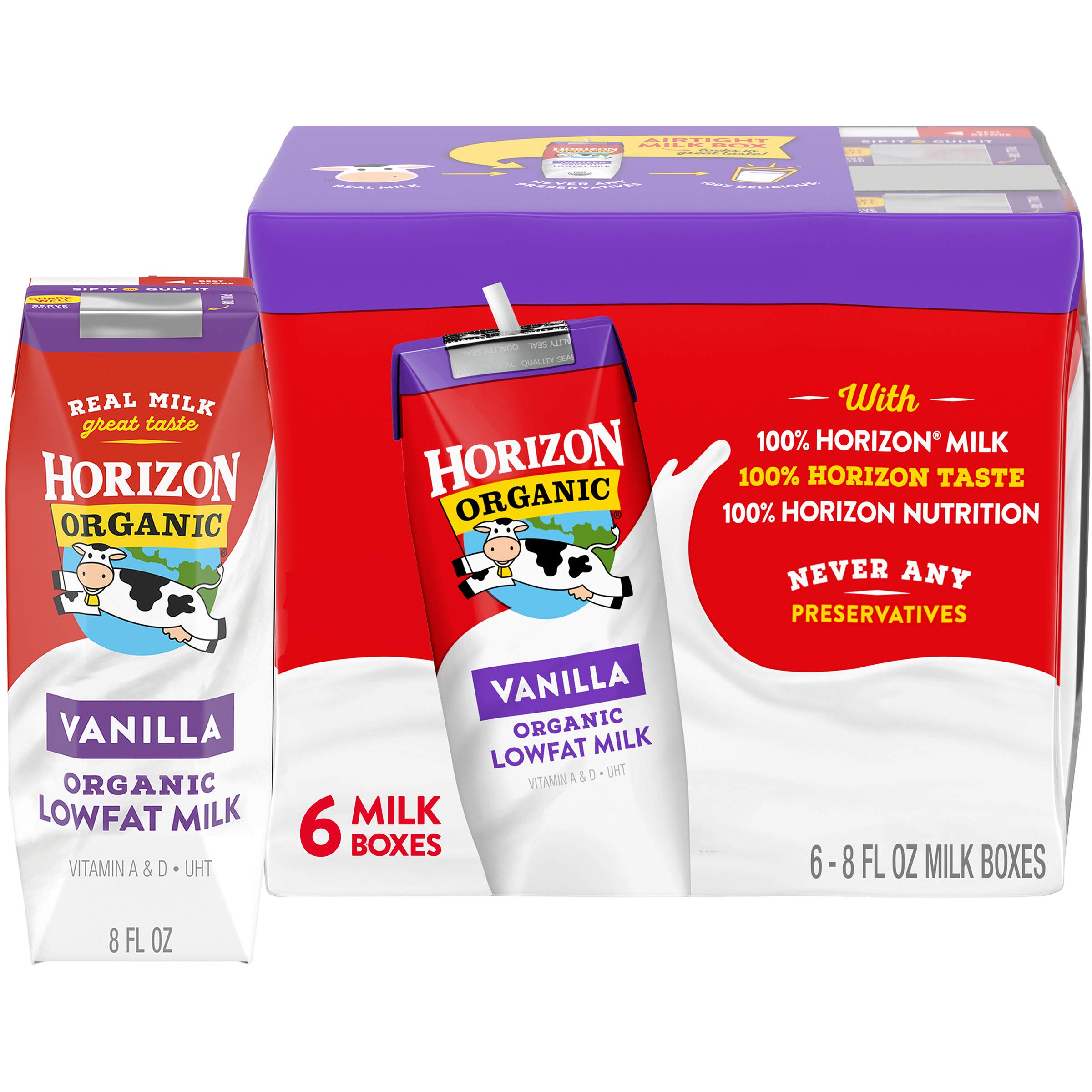 Horizon Organic, Milk Low-Fat Vanilla Organic, 8 Fl