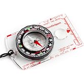 TurnOnSport Orienteering Compass - Advanced Scout Compass for Hiking, Camping, and Backpacking - Best Survival Gifts for Kids